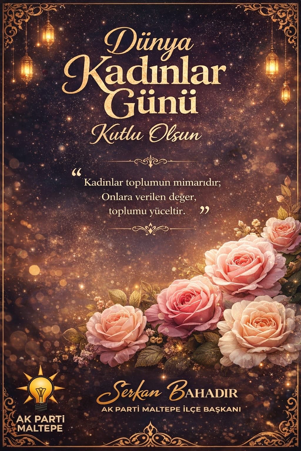 AK Parti Maltepe’den 8 Mart Mesajı: Emeğiyle Dünyayı Güzelleştiren Kadınlarımızın Yanındayız